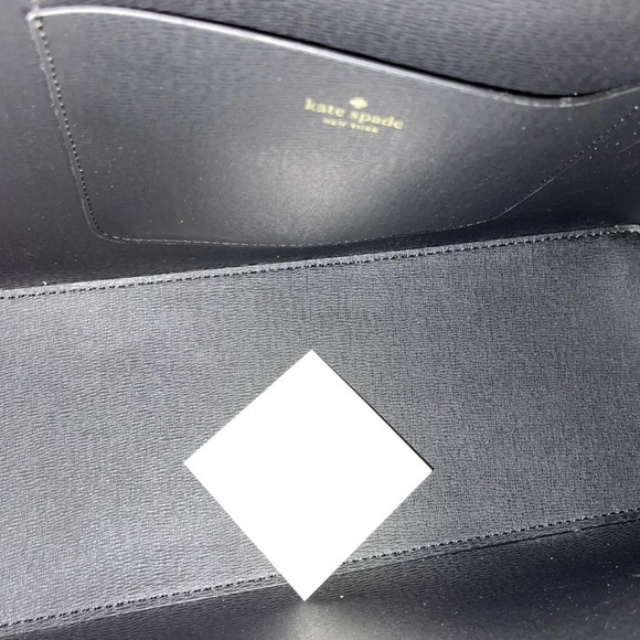 KATE SPADE DARCY LEOPARD LARGE SATCHEL SHOULDER BAG CROSSBODY TOTE LEATHER BLACK - Picture 6 of 9